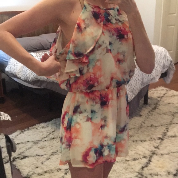 Vestique multicolored tie back romper - Picture 4 of 6